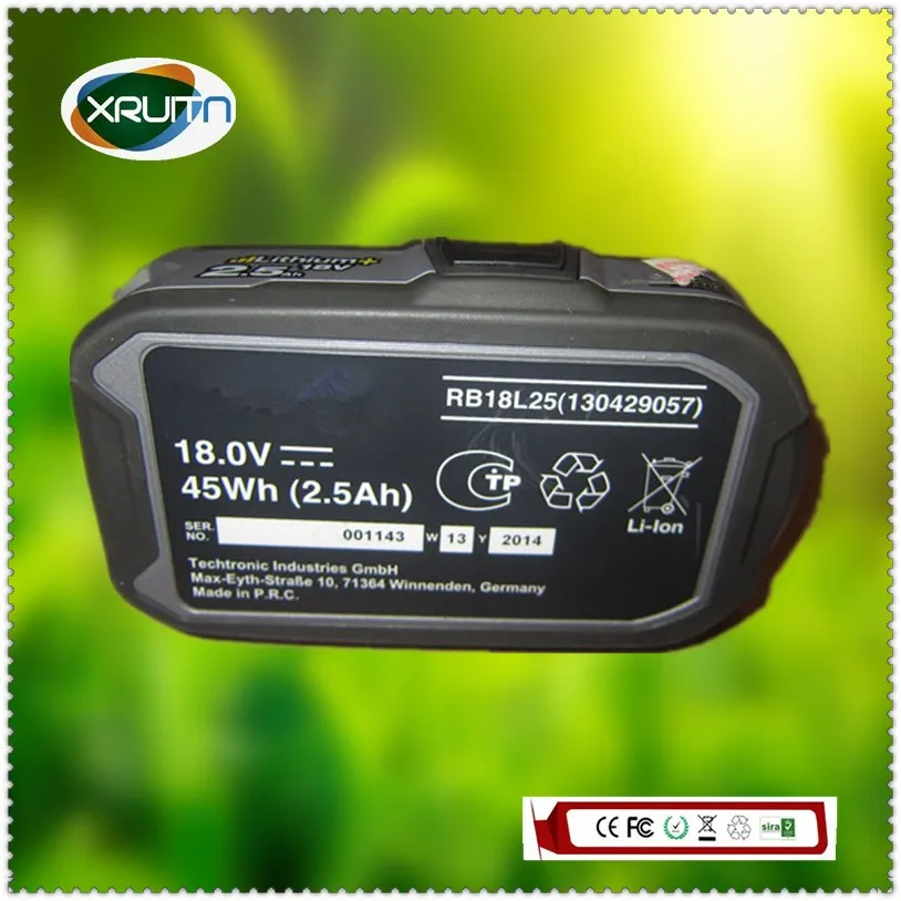 Для Ryobi 18V 2.5Ah/2500 мА/ч 45Wh 18 вольт компактная Аккумуляторная дрель литий-ионный