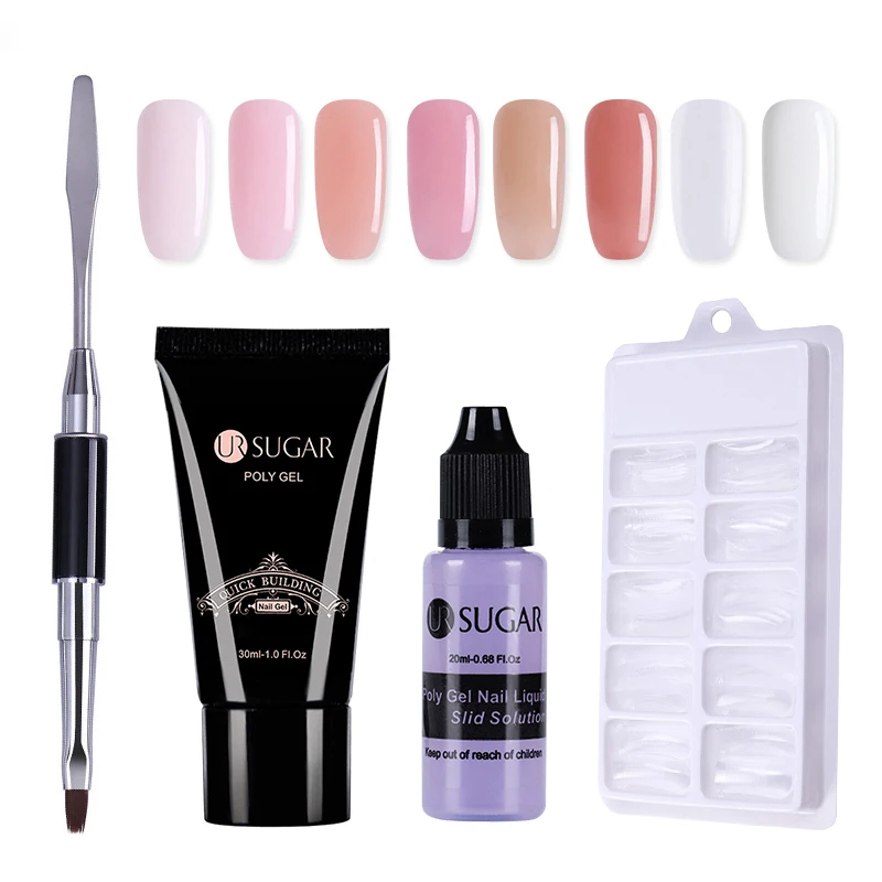 

UR SUGAR Nail Builder Quick Gel Varnish Polish Set Nail Poly Extension Gel Hard Crystal Jelly Gel UV LED lacquer