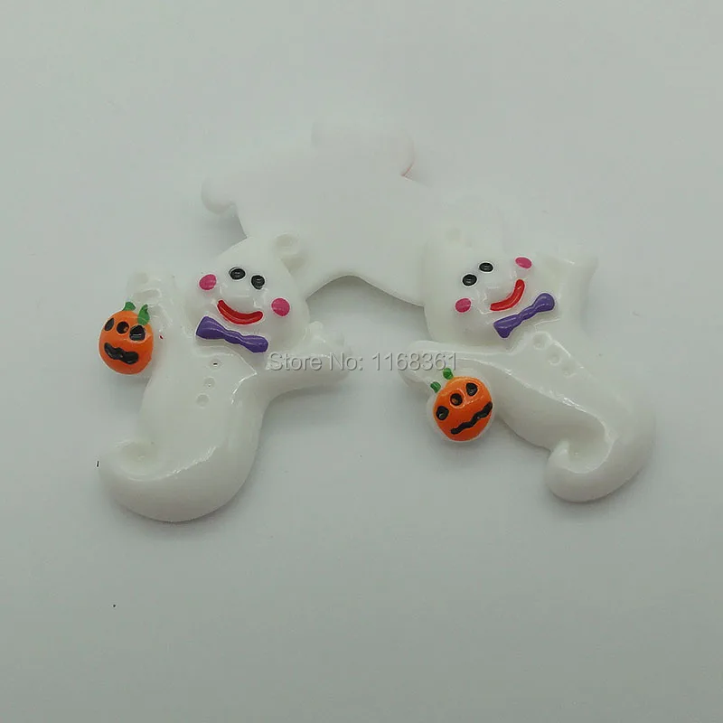 1pcs/lot resin flat back Halloween happy phantom 32mm Cabochons Scrapbooking Hair Bow Center DIY Christmas decration C103-4