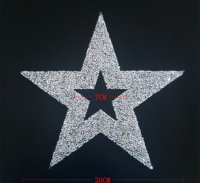 Mixed Size Crystal Rhinestone Star Patches For Clothing Sparkling Pentagram  Appliques Garment Embroidered Patch Iron On Motifs - AliExpress