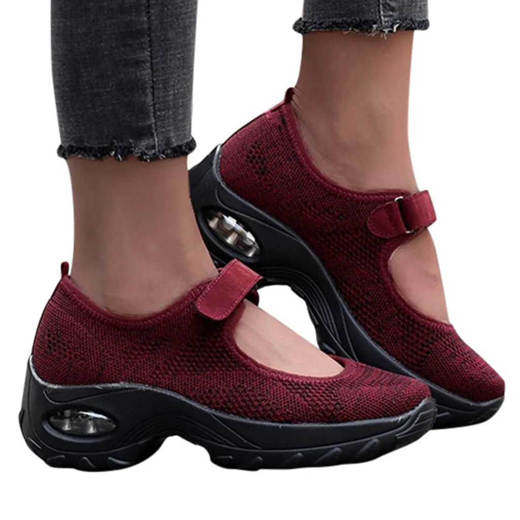 MUQGEW/женские кроссовки; спортивная обувь кроссовки; chaussures femmes nouveau ; дышащие парусиновые кроссовки; Новинка; летние кроссовки;#0704 - Цвет: Wine