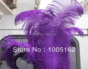 

EMS Free Shipping 100 pcs 24-28inch(60-70cm) Purple Ostrich Feathers plumes for Wedding table centerpiece