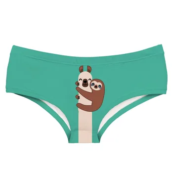 

LEIMOLIS LLAMA SLOTH FRIENDS funny print sexy hot panties female kawaii Lovely underwear push up briefs women lingerie thongs