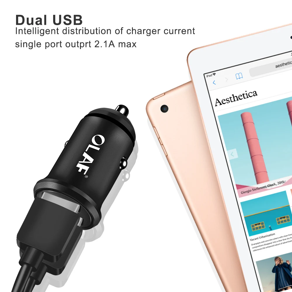 Олаф мини USB Автомобильное зарядное устройство для мобильного телефона планшета gps 4.8A быстрое зарядное устройство автомобильное зарядное устройство двойной USB автомобильный адаптер зарядного устройства для телефона в автомобиле
