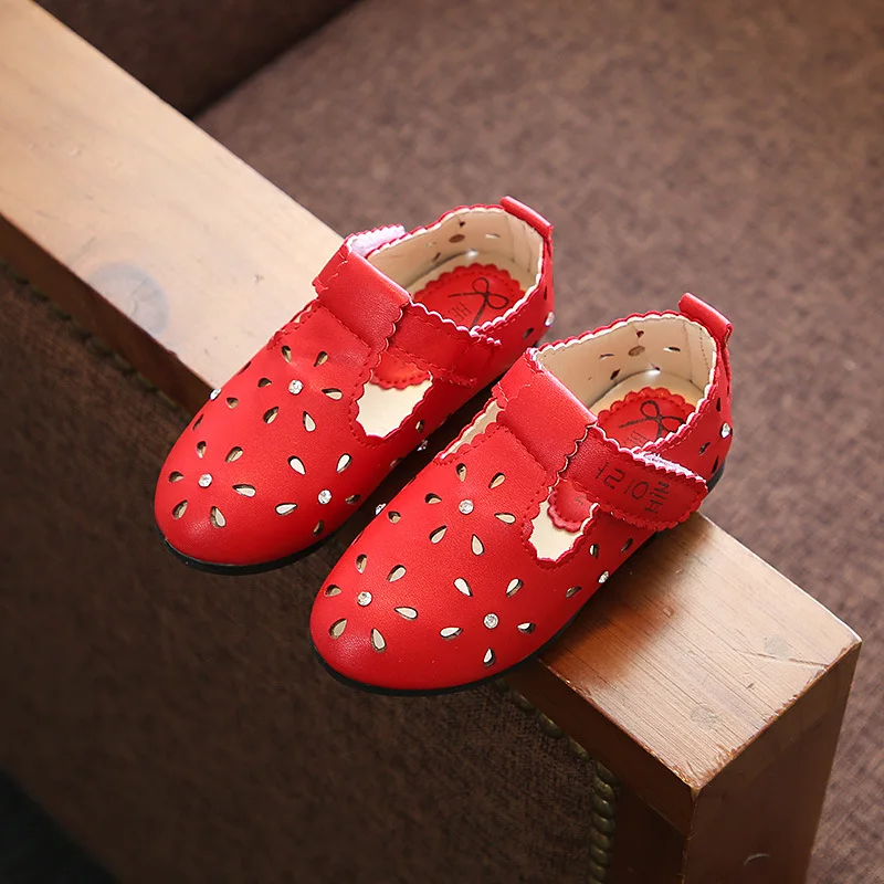 New children leather baby loafers toddler girl 2018 Princess shoes Non slip Performance Single