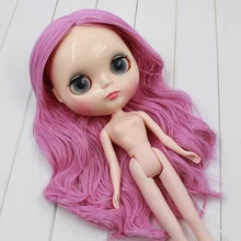 Цена Обнаженная кукла blyth, фиолетовые волосы ksm 051 Заводская кукла, подходит для DIY игрушка BJD для девочек