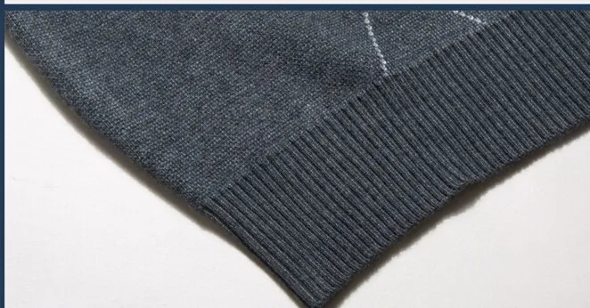 Качественные товары Топ среднего возраста шерстяной мужской свитер без рукавов с v-образным вырезом Рождественский свитер мужской кашемировый свободный большой жилет