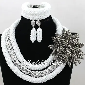 

Fabulous Nigerian Wedding Beads Lovely Bridal Jewelry Sets New Design Wholesale NCD186