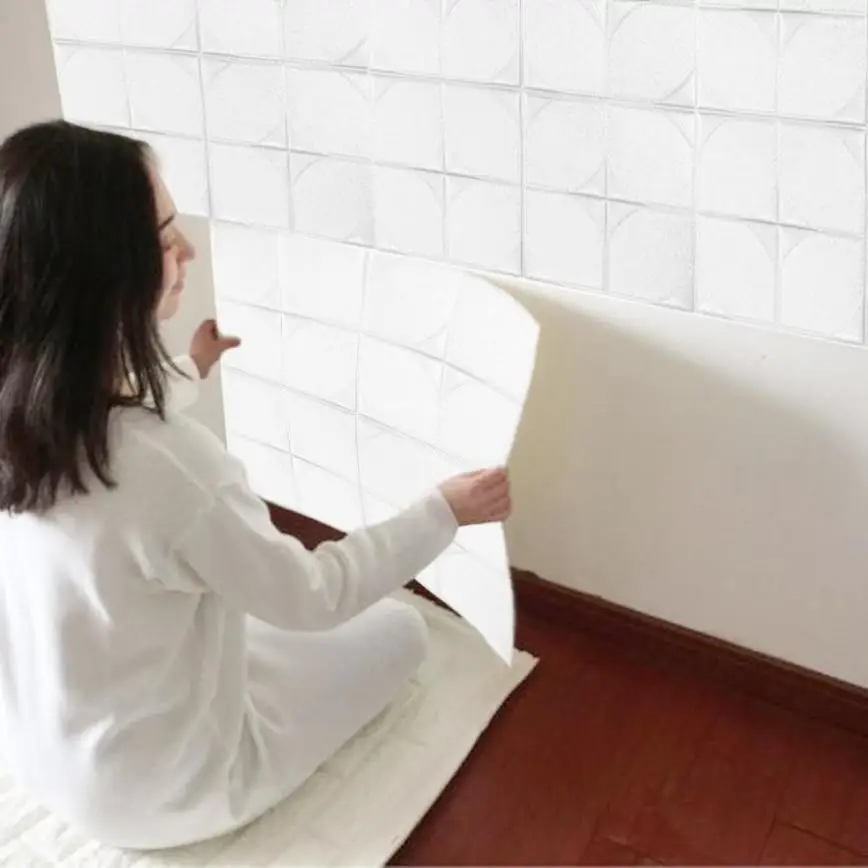 

Room Decoration New PE Foam 3D Wallpaper DIY Wall Stickers Wall Decor Embossed Brick Stone Vinilos Decorativos