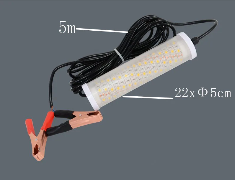 10-14 v Рыбалка light150pcs led 20 W 30 w подводный 5 m крючок для рыбной ловли привлекает лодка ночь креветки мульти-Цвет по выбору