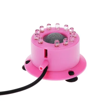 

Mini Colorful Aquatic Lighting Bubble Lamp 12 LEDs Submersible Light with Air Curtain Bubbles Stone Aquarium Fish Tank Accessory