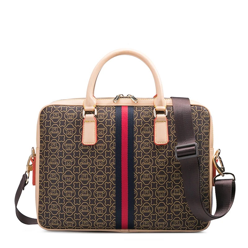 

KYYSLO printing Europe and the United States unisex women handbags pu leather briefcases men men's bag shoulder crossbody bags