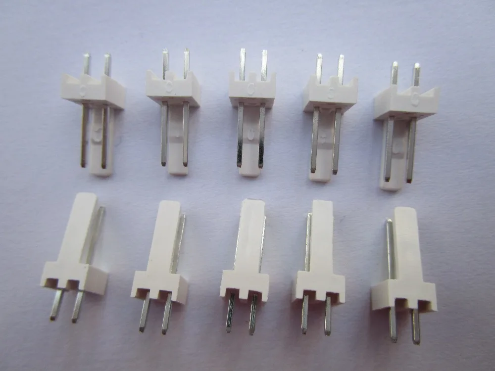 

40 Pcs 2510 Pitch 2.54mm 2 Pin Male Plug Connector Straight-pin