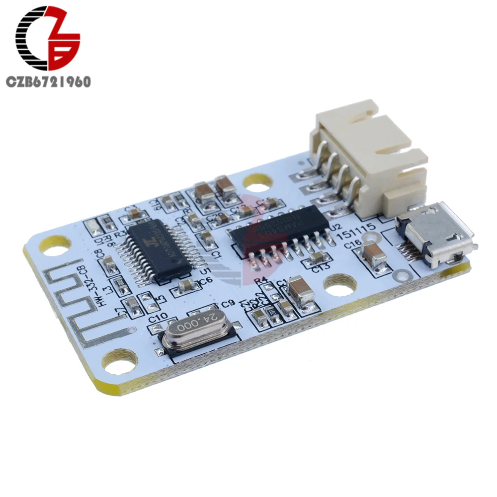 

Wireless Bluetooth 4.0 Stereo Digital Audio Amplifier Receiver Module Sound Loud Board Micro USB 3W+3W DC 5V for Arduino