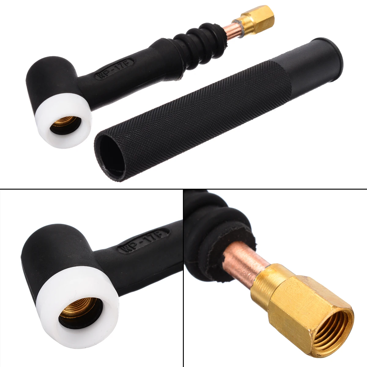1pc 150A WP-17F Tig Welding Torch Head Body Flexible Air-Cooled With Handle Welding Accessories Parts