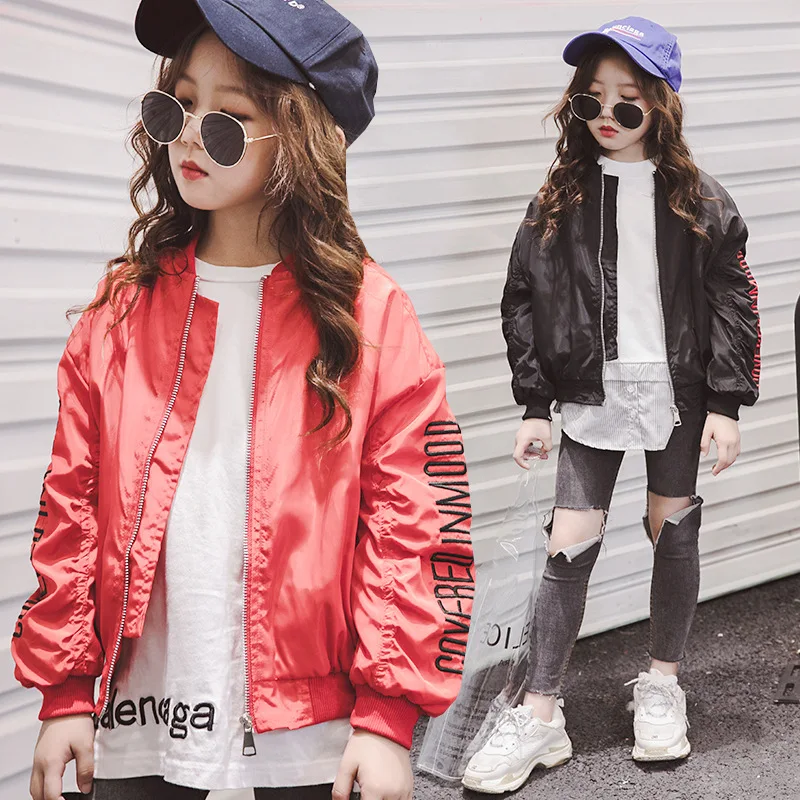 

Toddler Girls Jackets and Coats Casual Teenage Girl Waterproof Windbreakers Clothes Children Baseball Jackets Tops 10 11 12 16Y