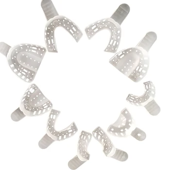 

10pcs Dental Disposable plastic impression tray denture transparent denture consumable material dental materials