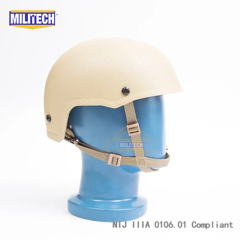 MILITECH DE TAN High Cut H Nape лайнер NIJ уровень IIIA 3A Aramid баллистическая пуленепробиваемая пуля доказательство шлем с 5 лет гарантии