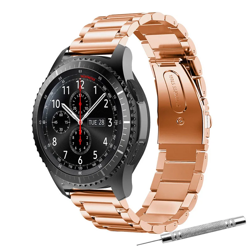  BUMVOR stainless steeel Watchband for Samsung gear s3 s2 wrist Smart Watch Band Link Strap Bracelet Links Watchband for iWatch
