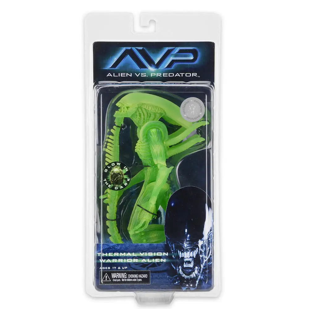 

New NECA Alien vs Predator 7 inch Scale Action Figure - Thermal Vision Warrior Alien (Glow-in-the-Dark)