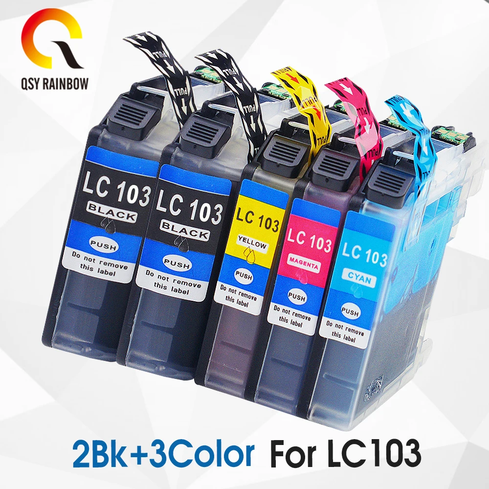 CMYK поставляет 5 совместимый LC 103XL чернильный картридж для принтера Brother MFC J650DW J6520DW