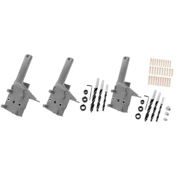 

6-10mm Plastic Pocket Hole Jig Handheld Woodworking Jig Drilling Guide Tool