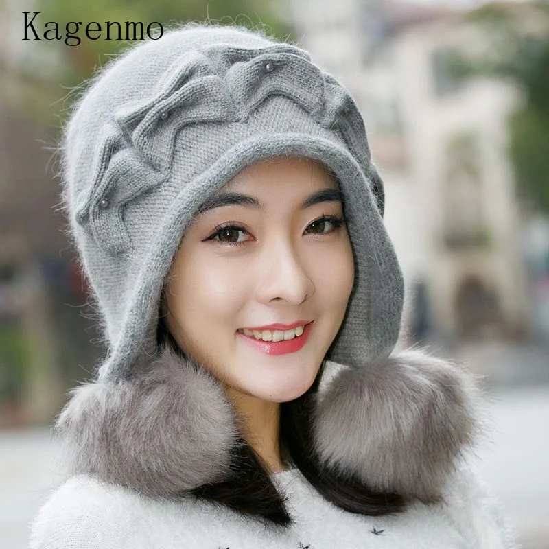 Kagenmo шапка женская осенняя и зимняя вязаная шапка Повседневная универсальная Милая вязаная шапка