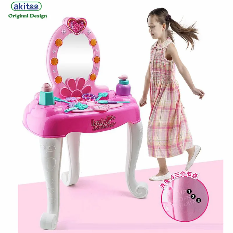 

3223 Children's simulation make-up lights make-up table dressing tools for girls go home kit educational toys