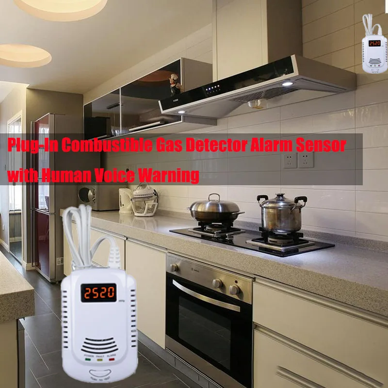 1PCS Gas alarm Safety for Home Kitchen Security Combustible Gas
