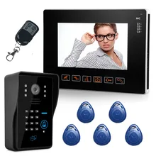 Teclado táctil Con Cable de 9 pulgadas de Seguridad Cámara de Vídeo Teléfono de Puerta de Intercomunicación de Control de Acceso Sistemas de monitor LCD Altavoz de intercomunicación