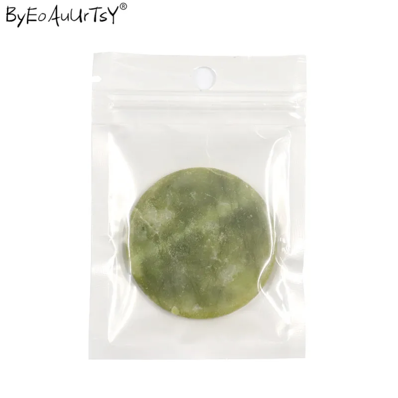 

2pcs Round Artificial Jade Stone False Eyelash Extension Glue Adhesive Pallet Pad