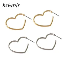 Женские модные серьги-гвоздики в форме сердца, серьги в форме сердца для молодых девушек, мягкие серьги в форме сердца, женские серьги-гвоздики