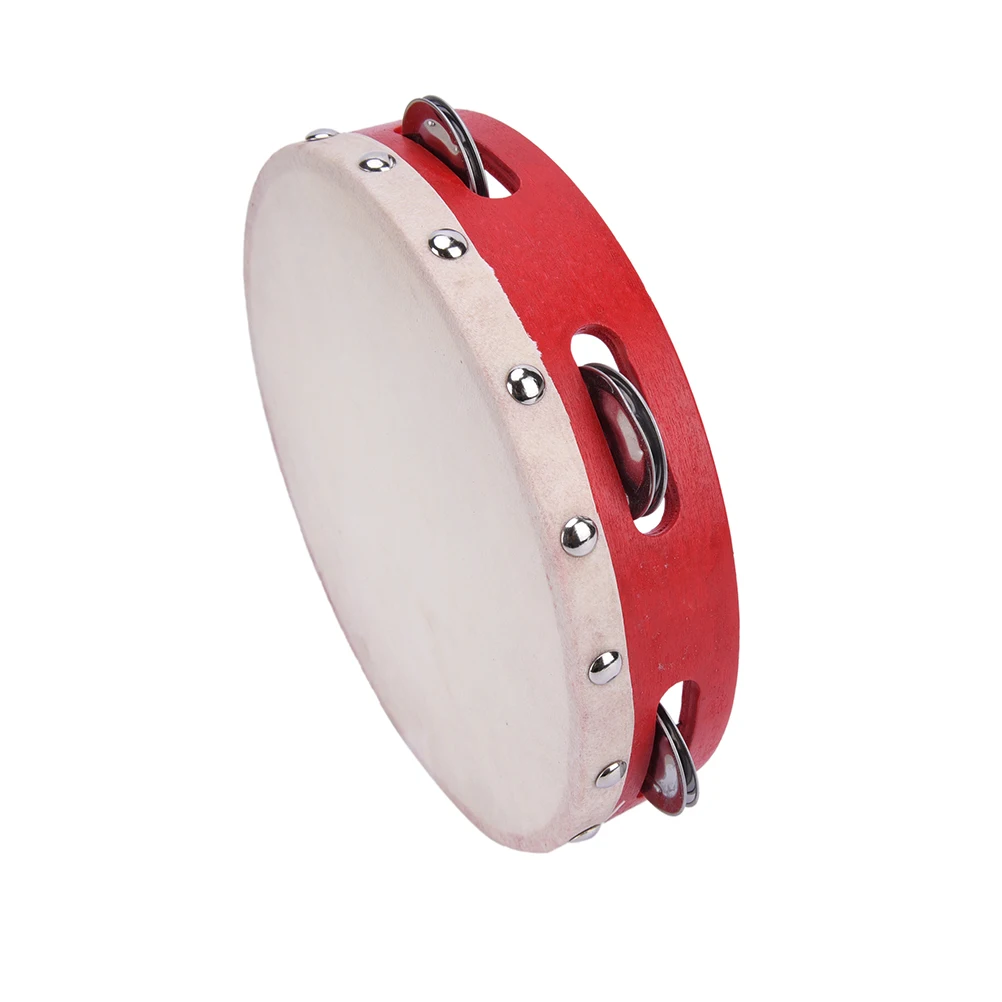 1 шт. 20 см ручной дети музыкальные развивающие Tamborine с головой барабан круглый перкуссии Drumhead