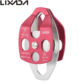 

Lixada 30kN Large Aluminum Twin Sheave Pulley Outdoor Tools Climbing Rigging Rescue Outdoor Tools Twin Sheave Pulley