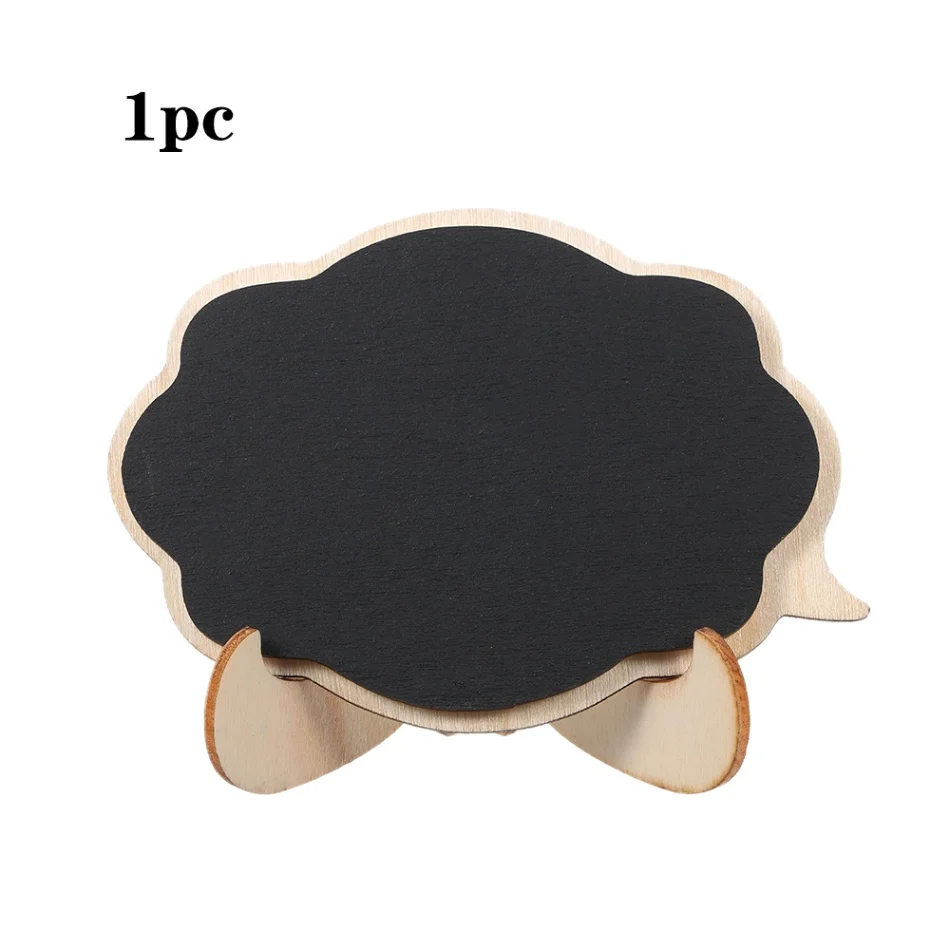 1/10 шт. 3D мини толще черный классные доски с подставкой небольшой деревянный табло, вывески для Свадьбы вечерние украшения - Цвет: 1pc