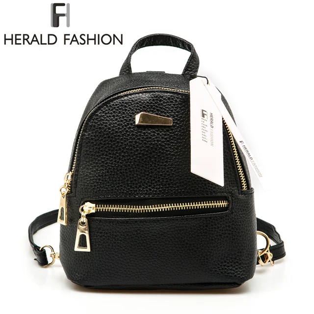 Herald Fashion Small Rucksack Women Ping Purse Las Joker Herald Fashion Small Rucksack Women Ping Purse Las Joker Bookbag Travel Bag Student School Backpacks Mini