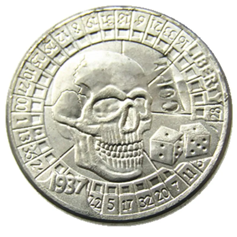 

BU(14)Hobo Nickel 1937-D 3-Legged Buffalo Nickel Rare Copy Coin
