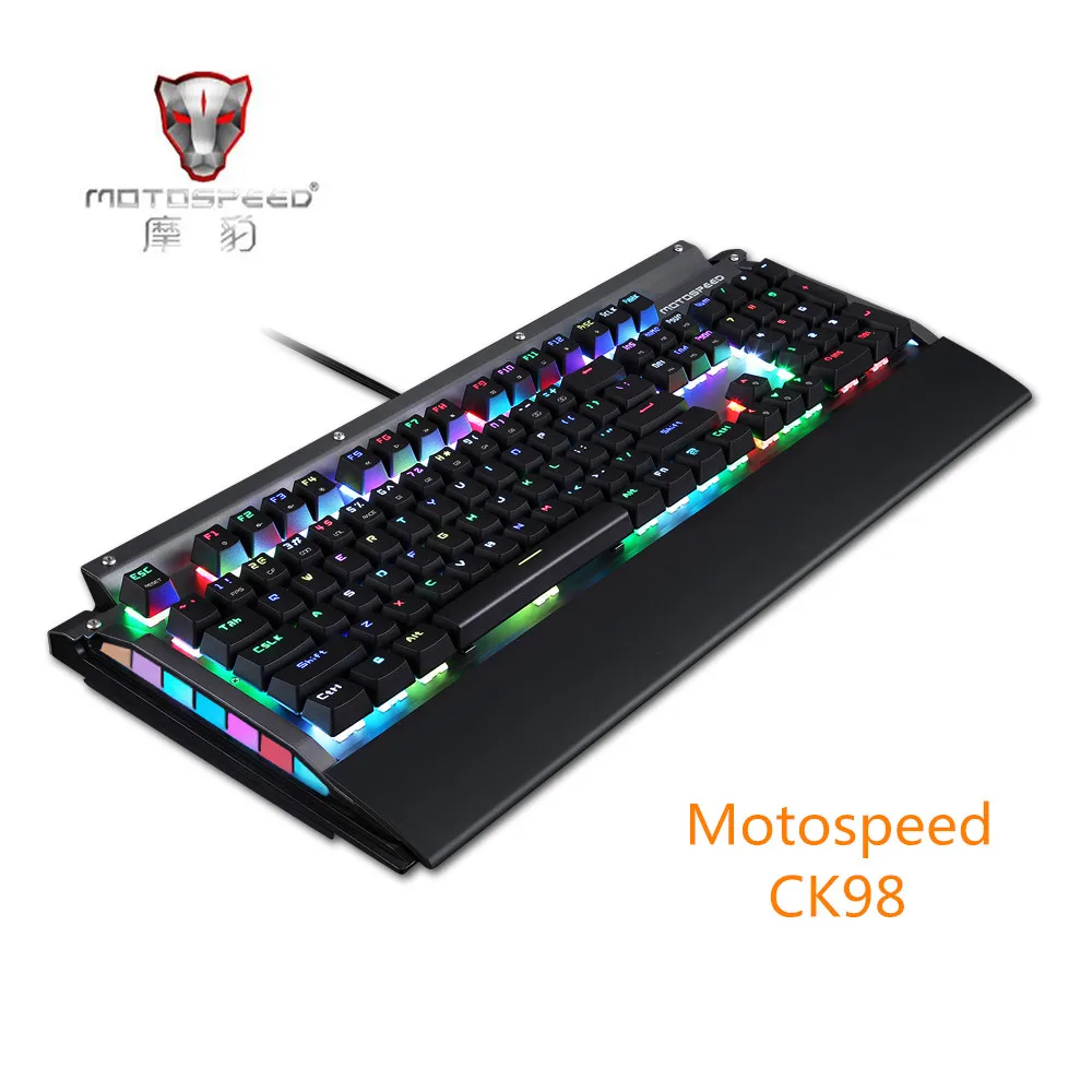 Motospeed CK98 RGB игровой Проводная Механическая клавиатура для игр Kailh коробка