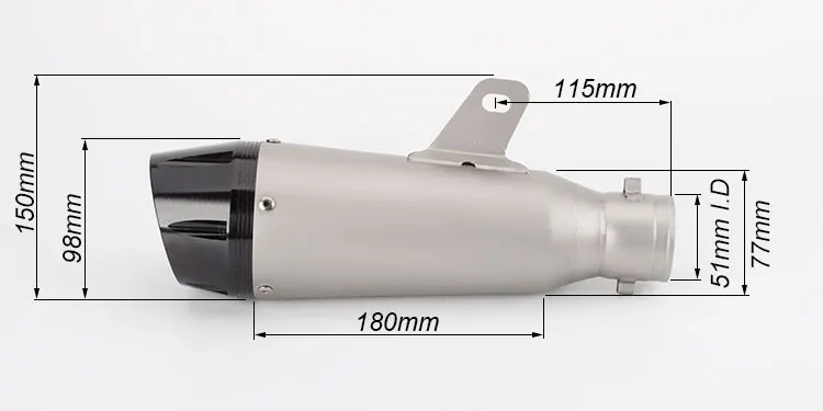 36-51 мм Универсальный мотоцикл выхлопной глушитель выхлопной трубы r6 mt09 ninja400 z900rs выхлопной z1000 gsxr750 K11 ZX6R