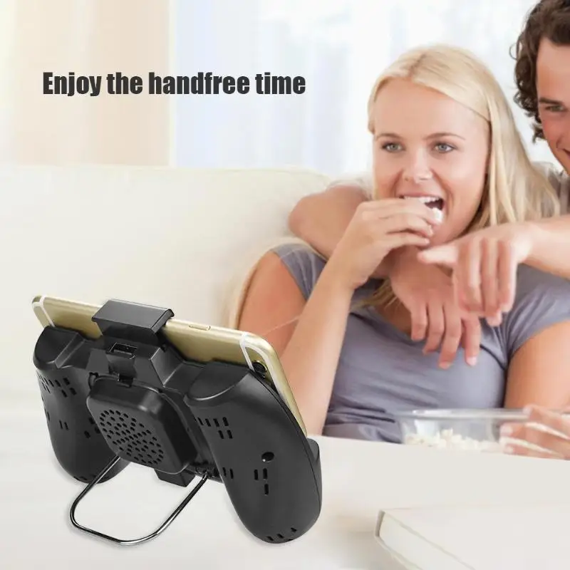 Adjustable Mobile Gamepad for Pubg Controller with Dual Cooling Fan Free Fire Aim Key Button for Pubg Trigger Gaming Accessories