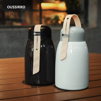 

OUSSIRRO 320ML Candy Color Stainless Steel Theme Thermos Mugs Cup With Creative Cover Children Juice Thermos Cup