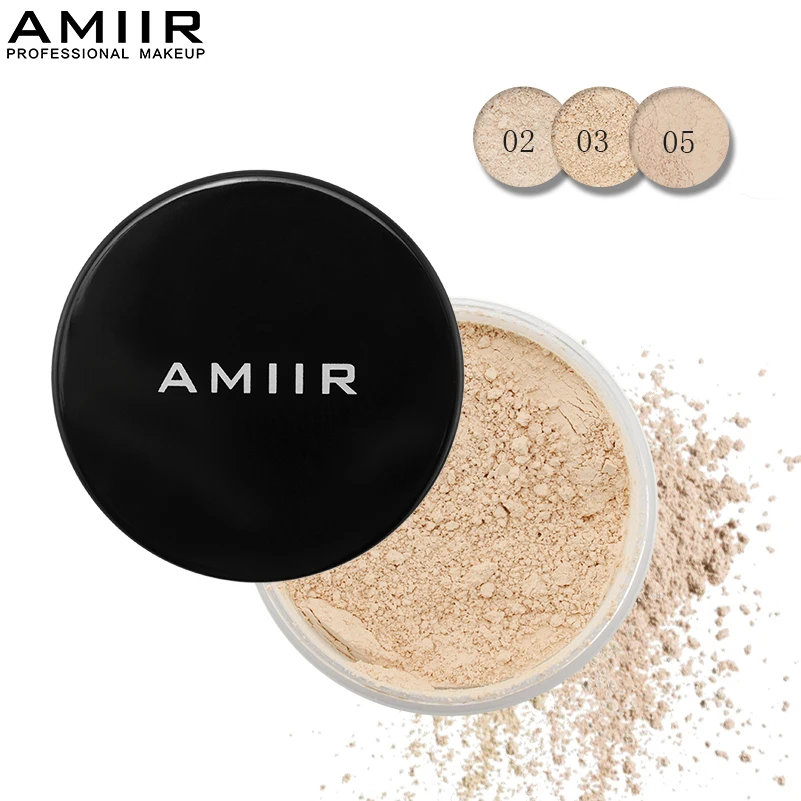 Amiir Профессиональный loose powder 3 цвета Longs-прочного Водонепроницаемый исправить