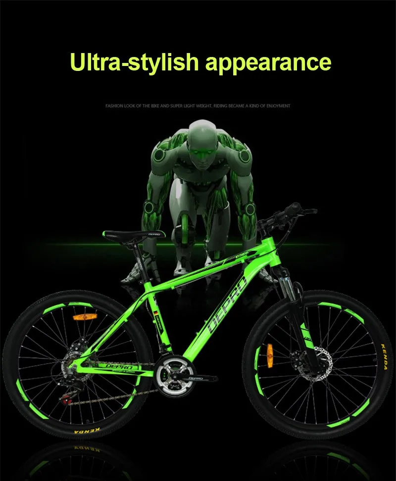 Excellent Mountain Bicycle Shockingproof Frame 21 Speed Gear Shift 26 Inch Double Disc Brakes Shifter Set for Shimano Bike Cycling Bicicle 0