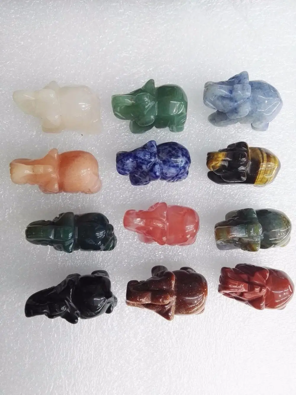 

12 natural colored stones like ornaments