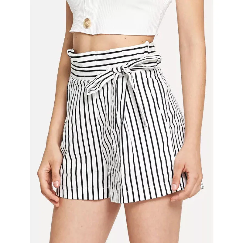 Hot Short Pants Women Drawstring Summer Casual Mini Loose Shorts High Waist Short Pantsin