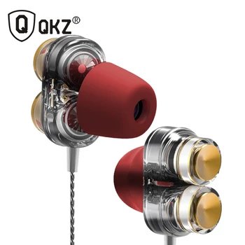 

QKZ Genuine Earphones Dual Driver Sport Earphone 3.5mm Jack Headset Hands Free with Mic Music Earphone KD7 for All Phone PC