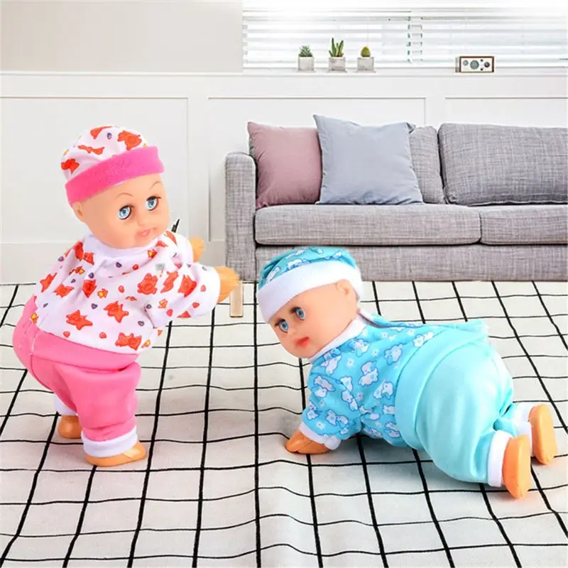 

Funny Electric Intelligent Doll Laughing Crying Singing Crawling Baby interactive function Doll Toy Girl Toy Gift