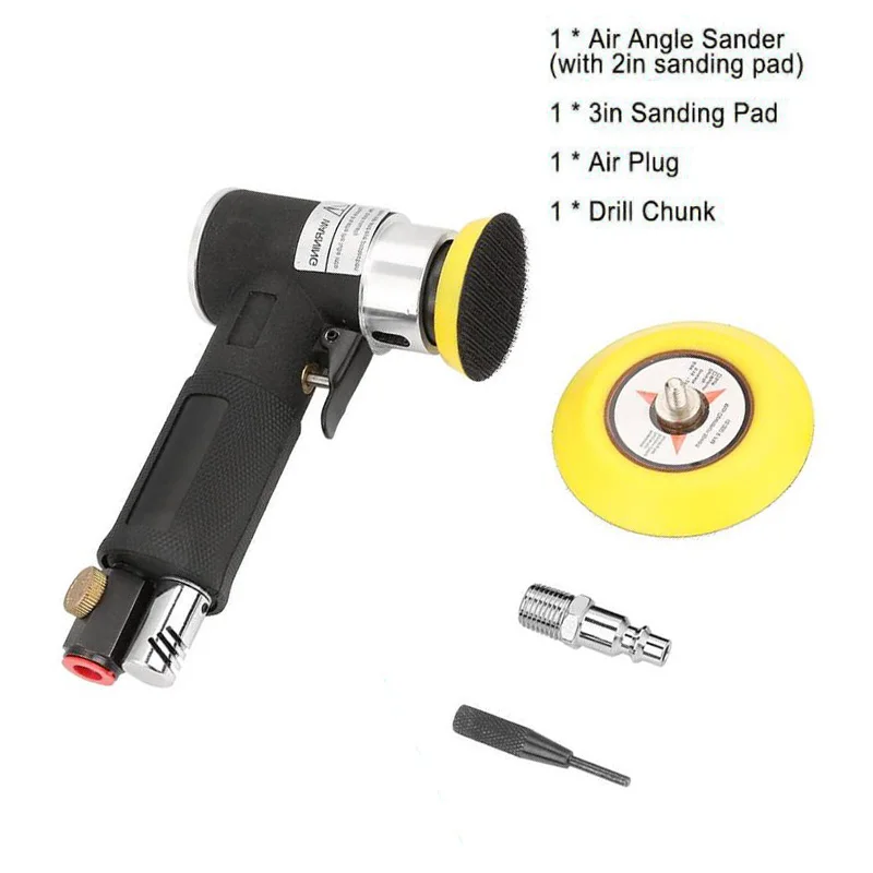 

Sanders 1/4BSP Eccentric Pneumatic Angle Polishing Machine 2 Inch 3 Inch Grinding Disc Air Tools