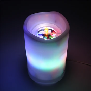 

1 Pcs LED Candle Projection Lights Flameless Candles with Remote Control Rotate Stars Fruits Lamp ALI88