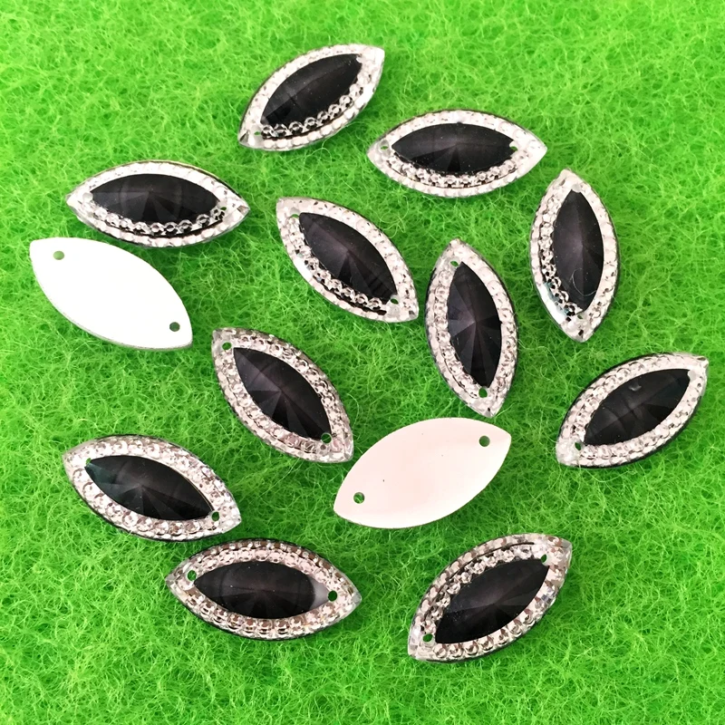 DIY300pcs 18*10 мм ручной работы бриллианты, капель на смолы Стразы, используется для женская одежда, богато плоской задней